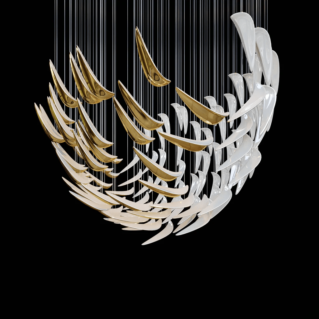 White Feather Art Deco Customize Chandelier - Letslighting