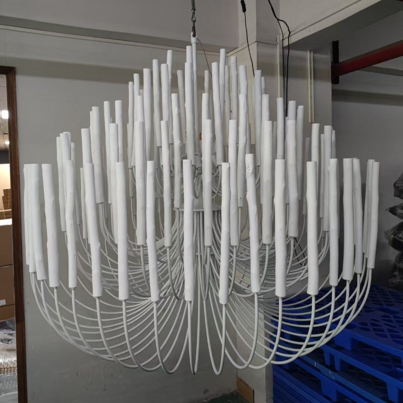 Ulshayra Postmodern Luxury Multi-Stick Wooden Chandelier - Letslighting