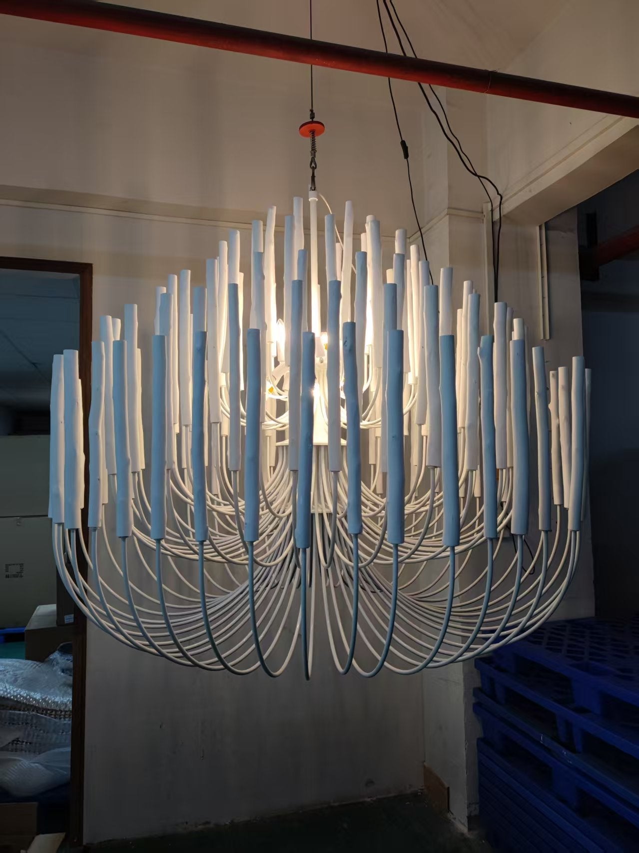 Ulshayra Postmodern Luxury Multi-Stick Wooden Chandelier - Letslighting