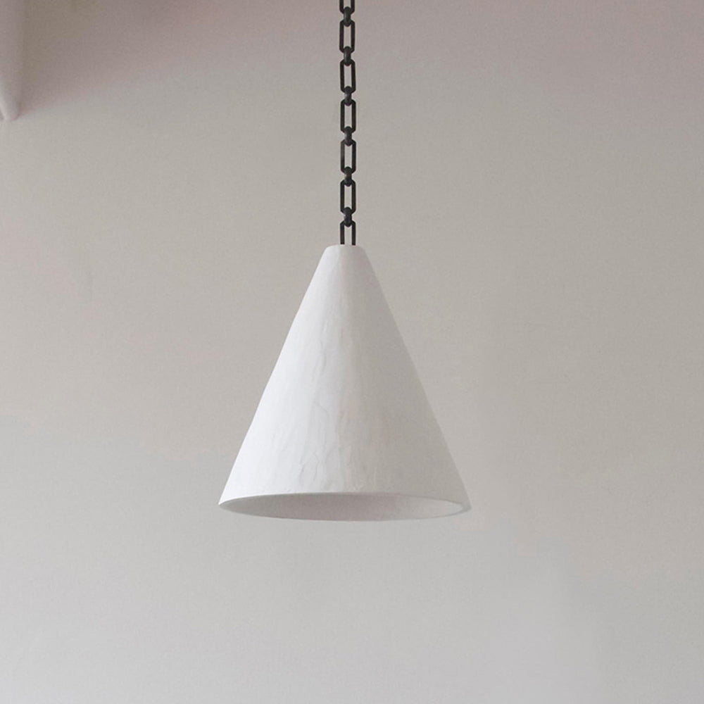Zavelila Modern Minimalist White Plaster Pendant Lamp - Letslighting