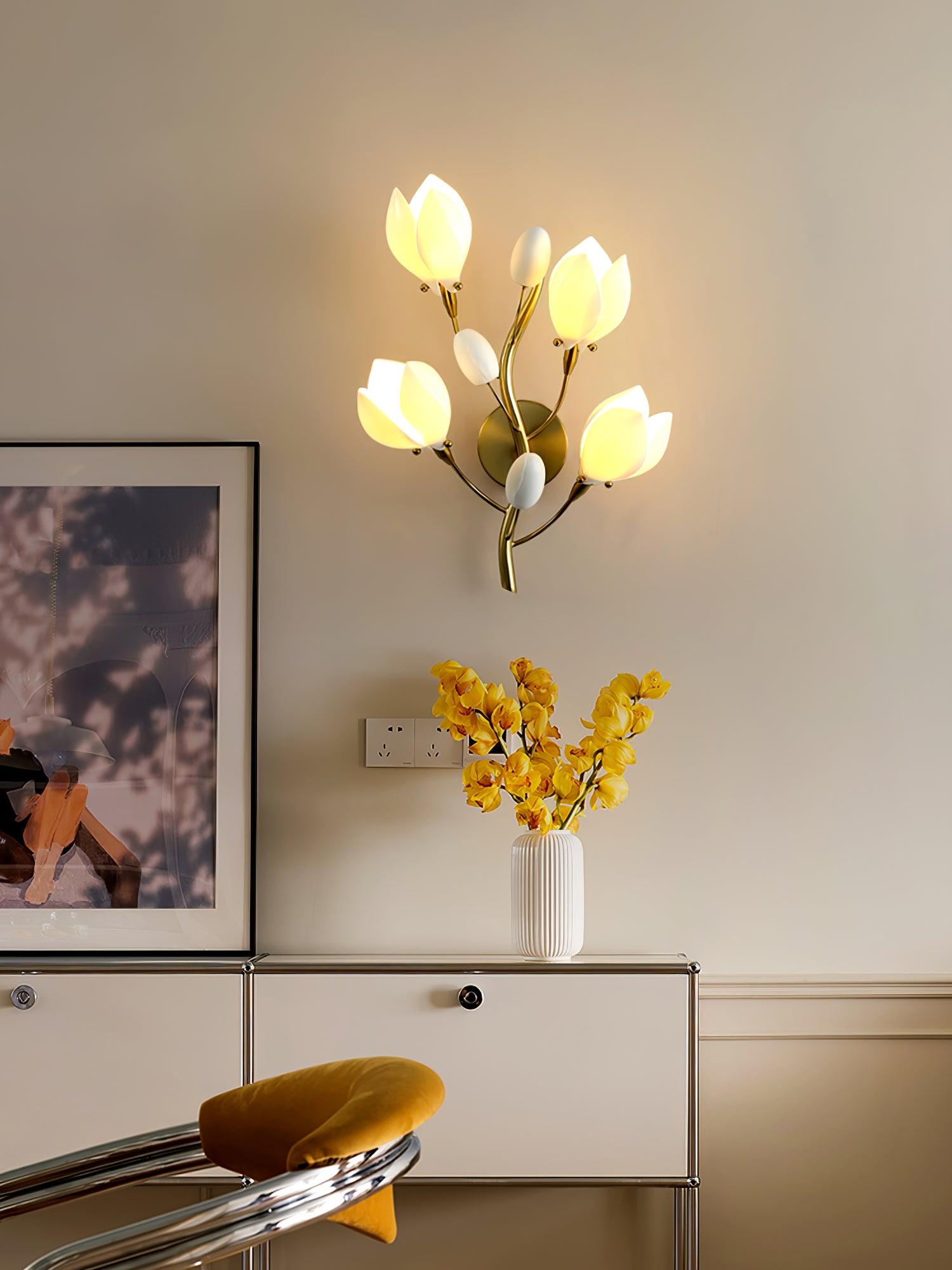 Zasila Magnolia Elegance Ceramic Wall Lamp - Letslighting