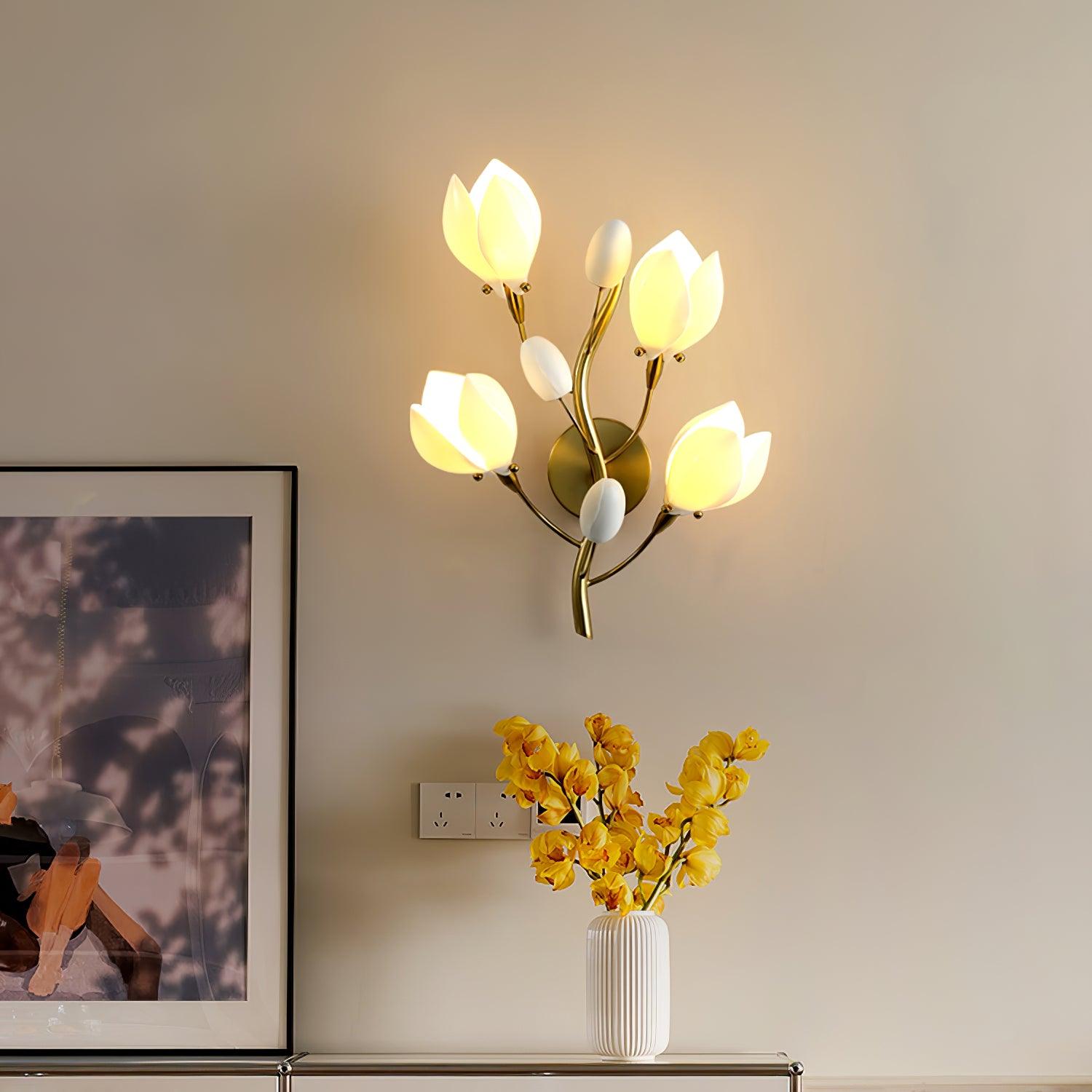Zasila Magnolia Elegance Ceramic Wall Lamp - Letslighting