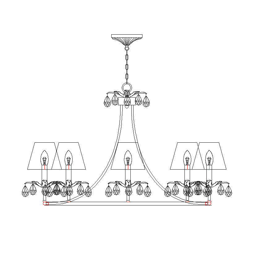 Ivsilan Vintage Industrial Brass Crystal Chandelier - Letslighting