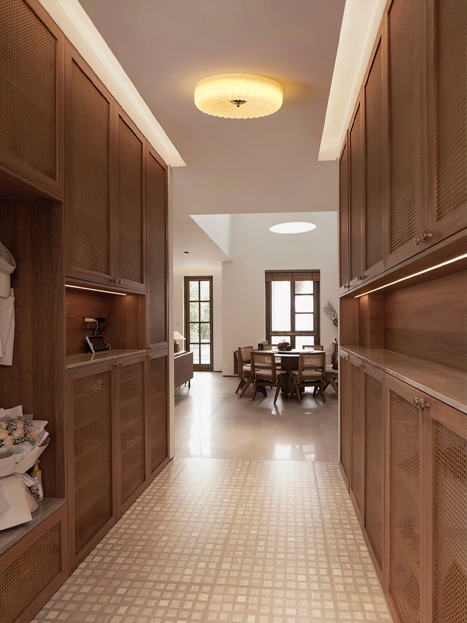 Zathee Modern Minimalist Glass Flush Mount Ceiling Light - Letslighting