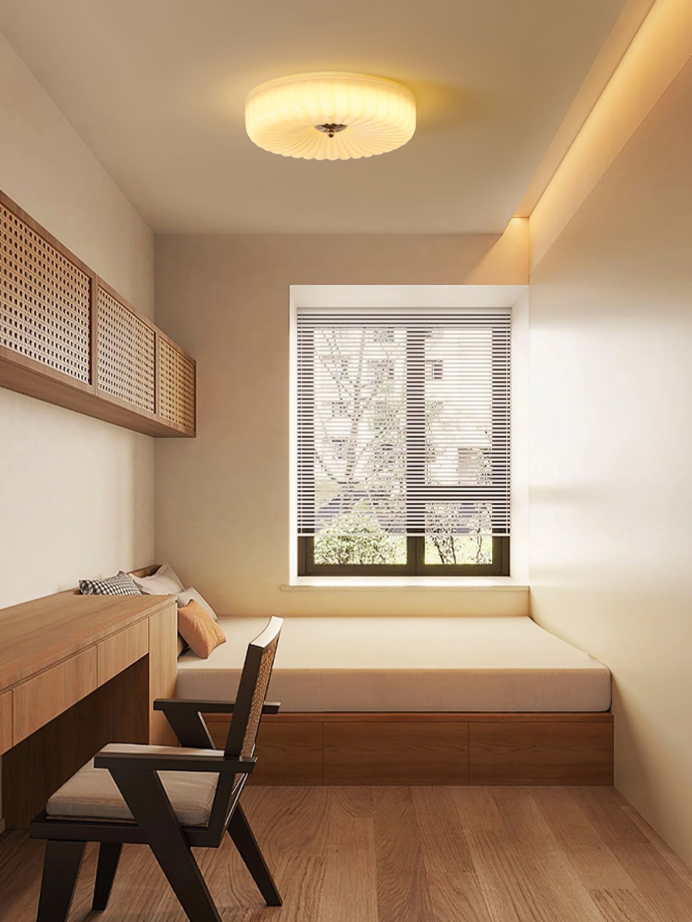 Zathee Modern Minimalist Glass Flush Mount Ceiling Light - Letslighting