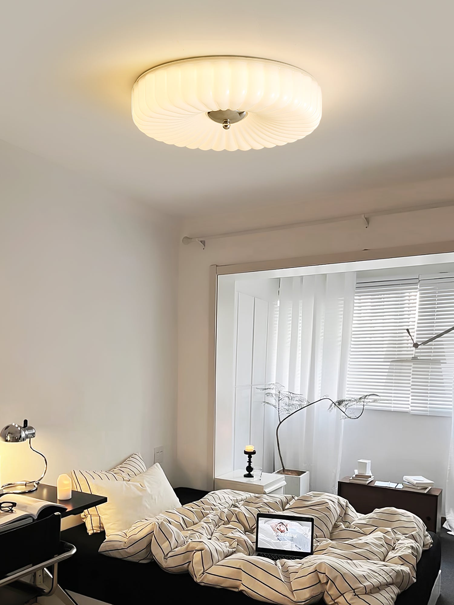 Zathee Modern Minimalist Glass Flush Mount Ceiling Light - Letslighting