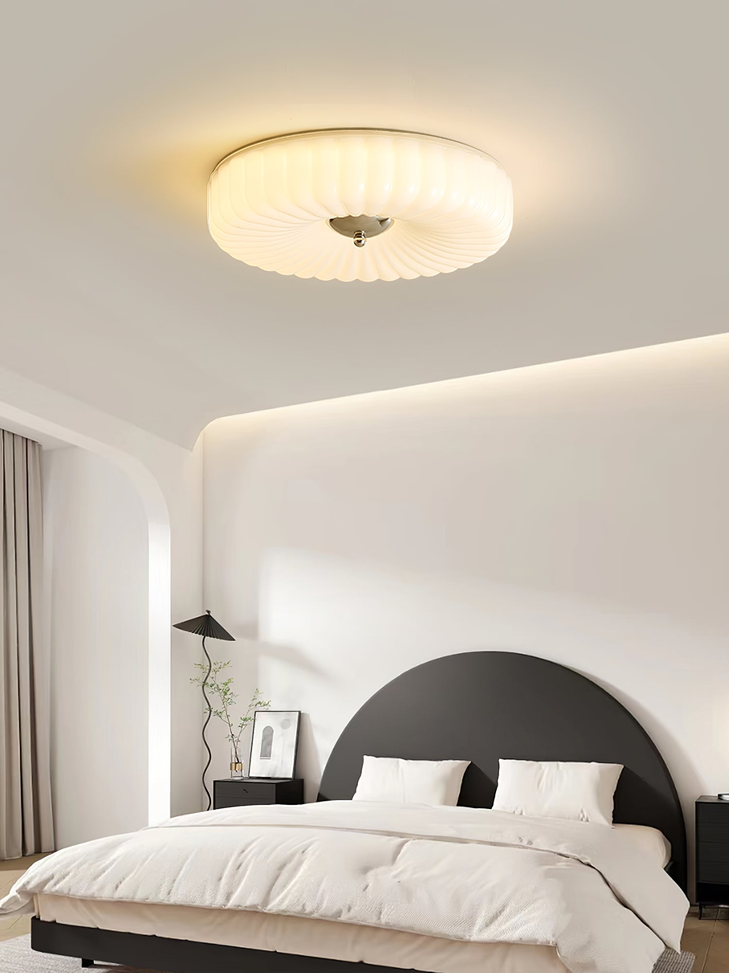 Zathee Modern Minimalist Glass Flush Mount Ceiling Light - Letslighting