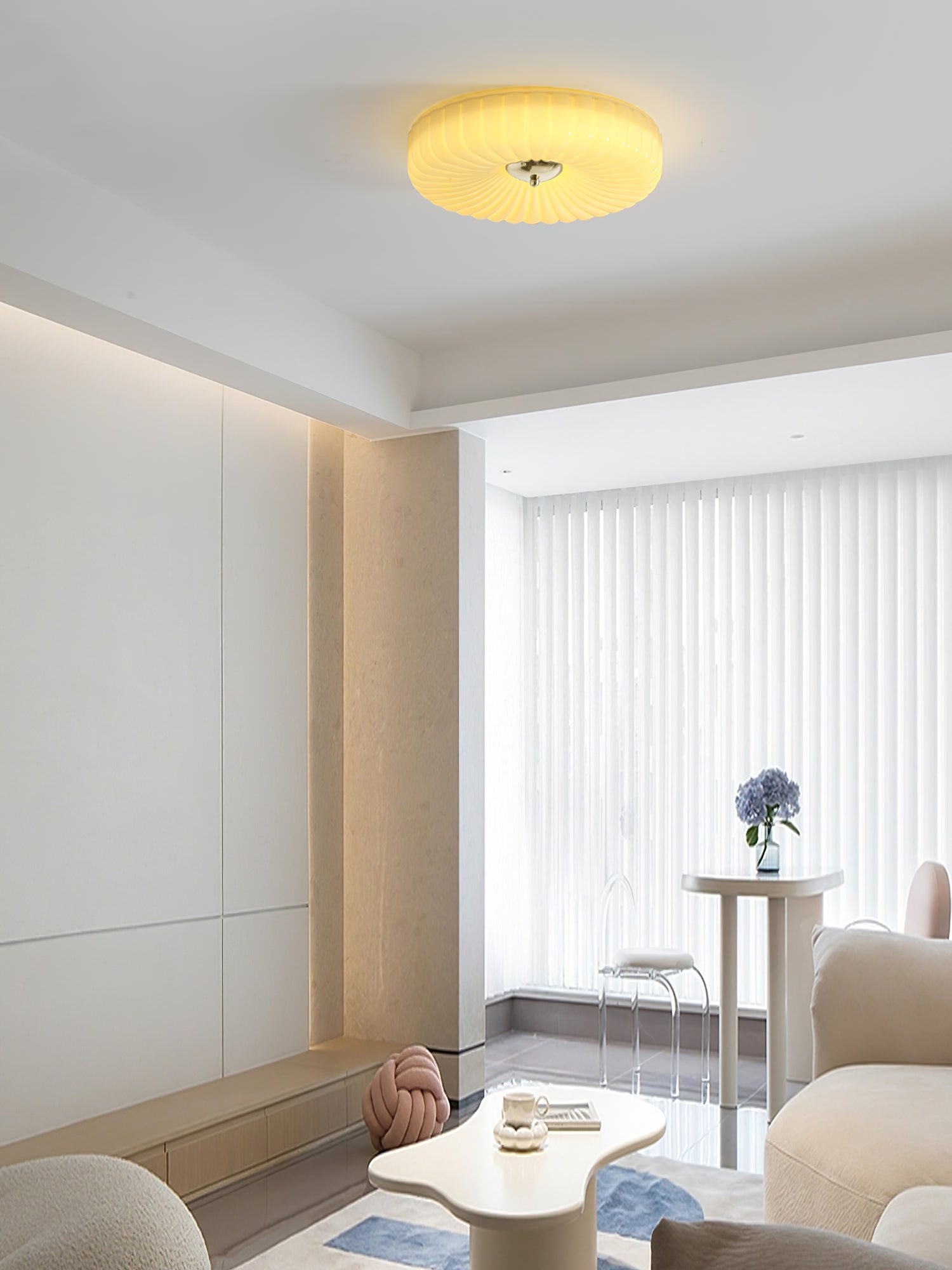 Zathee Modern Minimalist Glass Flush Mount Ceiling Light - Letslighting