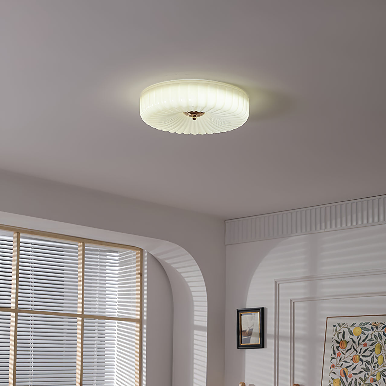 Zathee Modern Minimalist Glass Flush Mount Ceiling Light - Letslighting