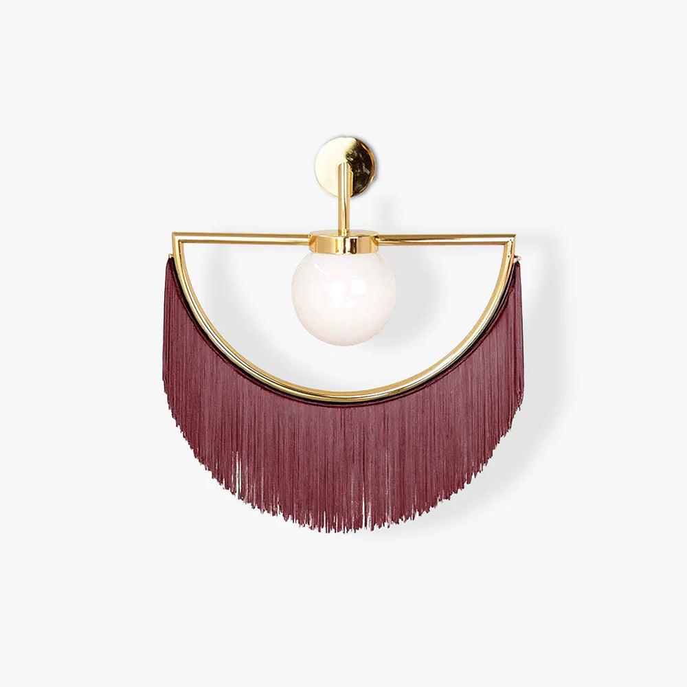 Verinyra Tassel Cute Fabric Glass Wall Lamp - Letslighting