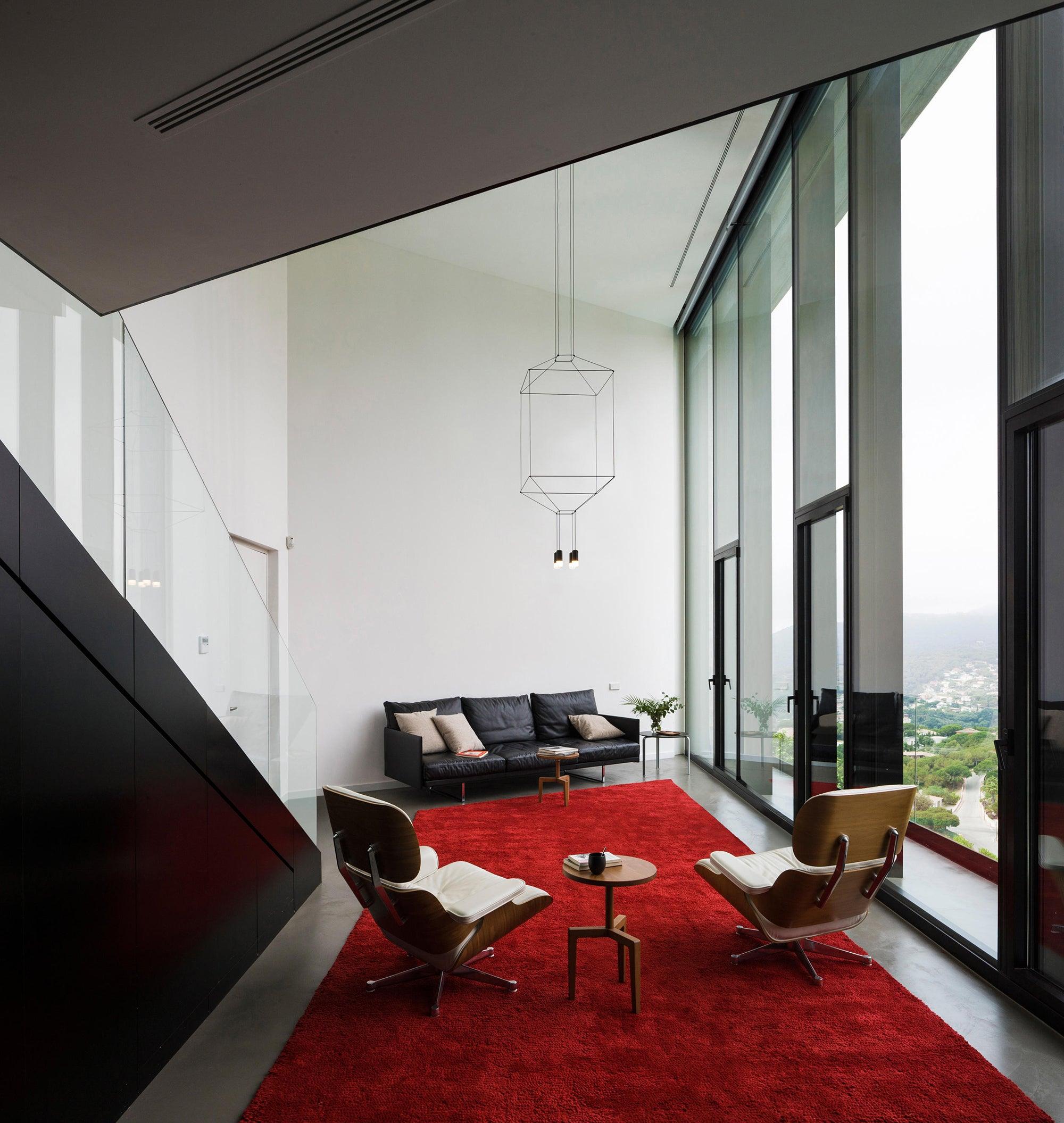 Lustra Pendant Lamp Geometric Wire Black LED - Letslighting