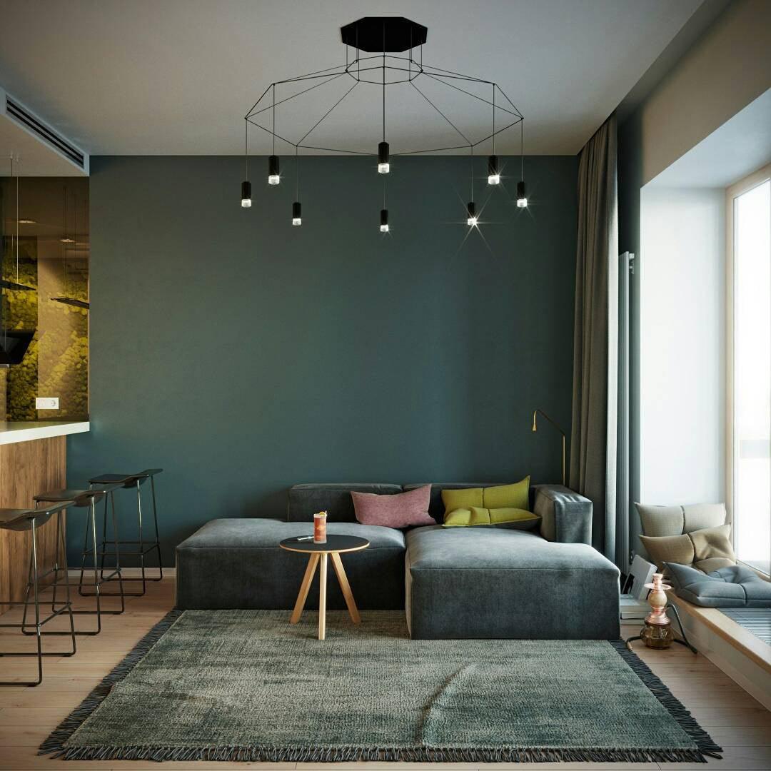 Lustra Pendant Lamp Geometric Wire Black LED - Letslighting