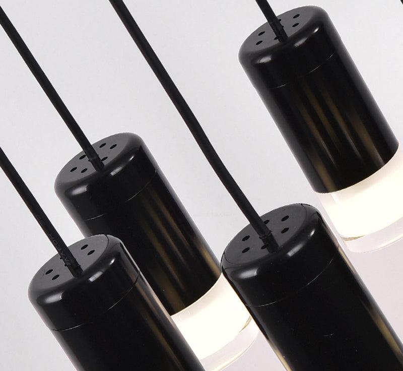 Lustra Pendant Lamp Geometric Wire Black LED - Letslighting
