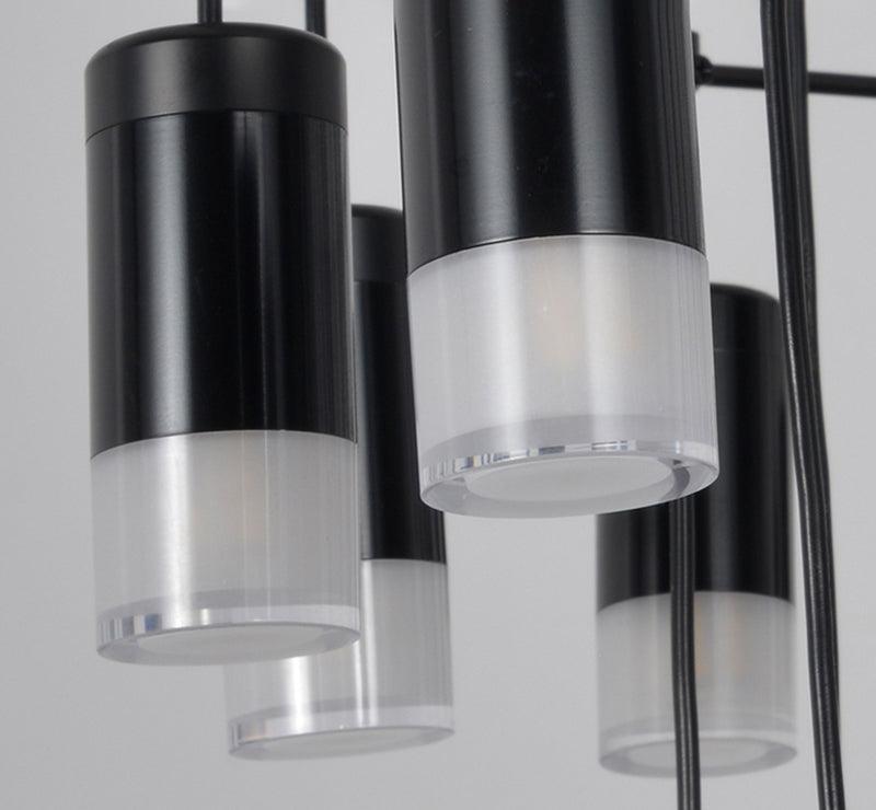 Lustra Pendant Lamp Geometric Wire Black LED - Letslighting