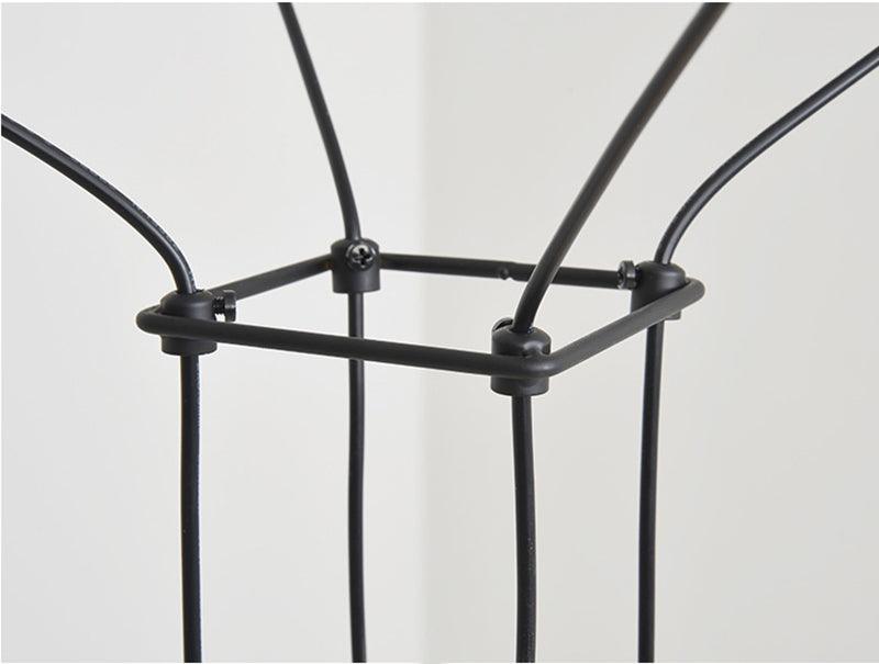 Lustra Pendant Lamp Geometric Wire Black LED - Letslighting