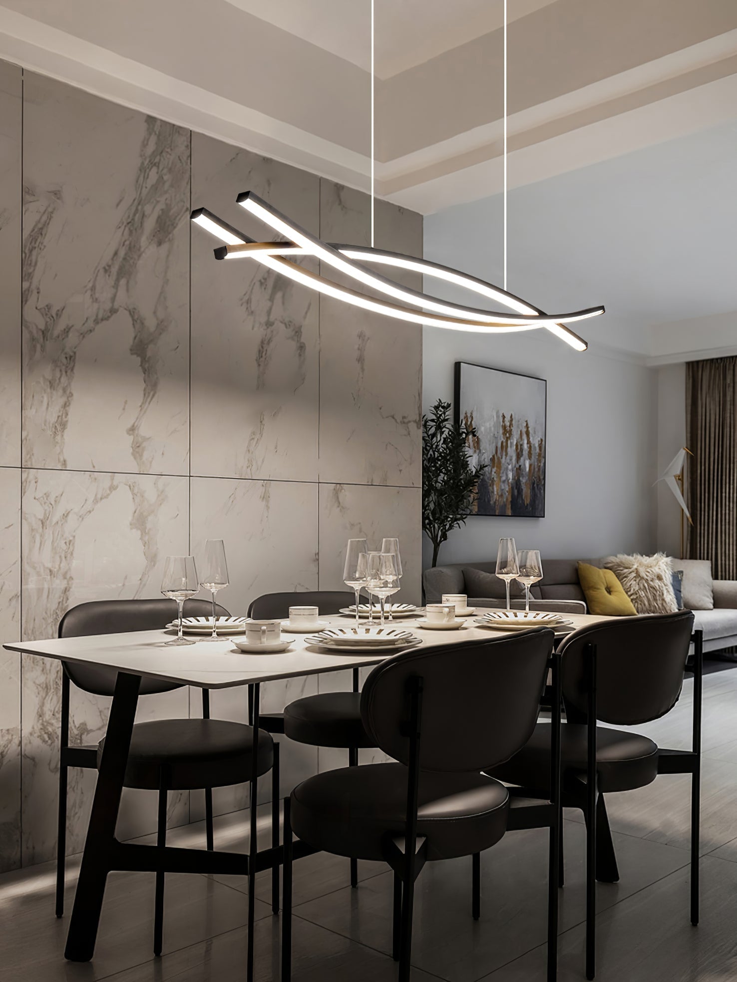 Curinis Modern Minimalist Art LED Chandelier - Letslighting
