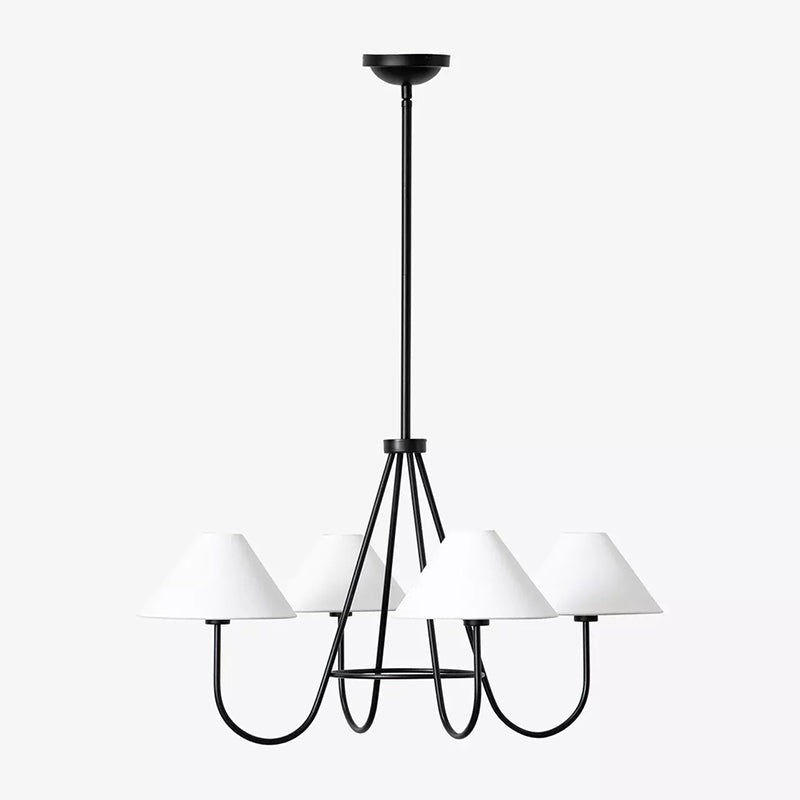 Ellaeara Vintage Industrial Black Fabric Chandelier - Letslighting