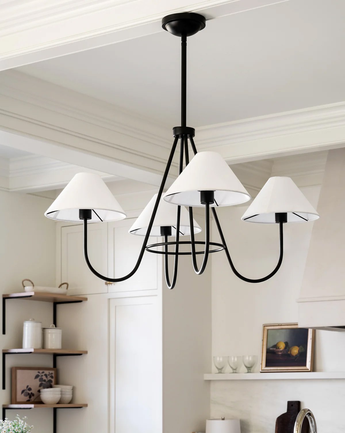 Ellaeara Vintage Industrial Black Fabric Chandelier - Letslighting