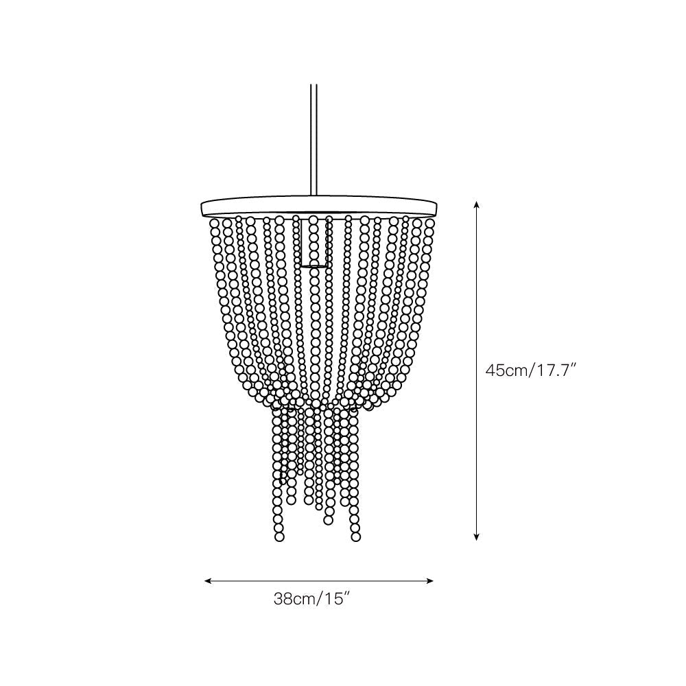 Himinuvyi Modern Beaded Wooden Rope Chandelier - Letslighting