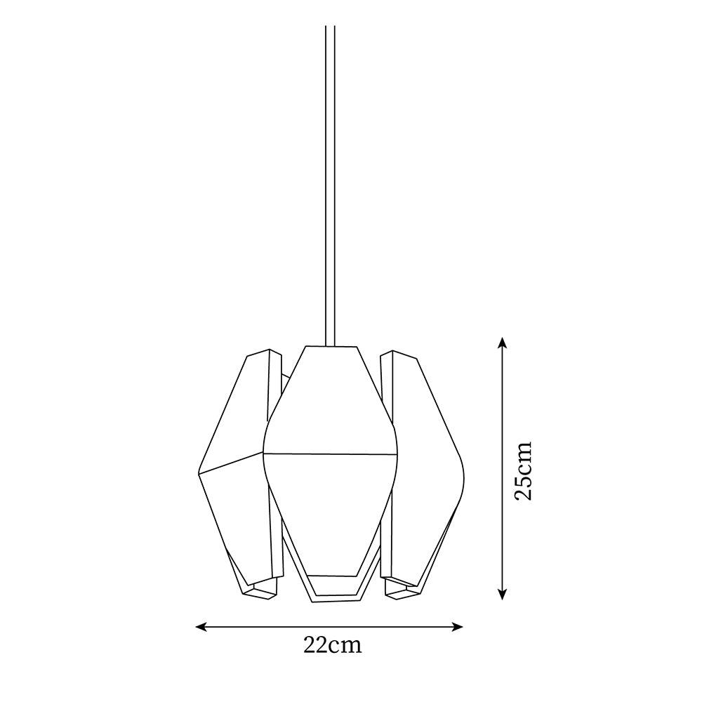 Pendant Lamp Geometric Wood Shade Warm Glow Nordic Minimalist Accent - Letslighting