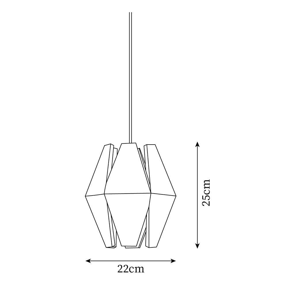 Pendant Lamp Geometric Wood Shade Warm Glow Nordic Minimalist Accent - Letslighting