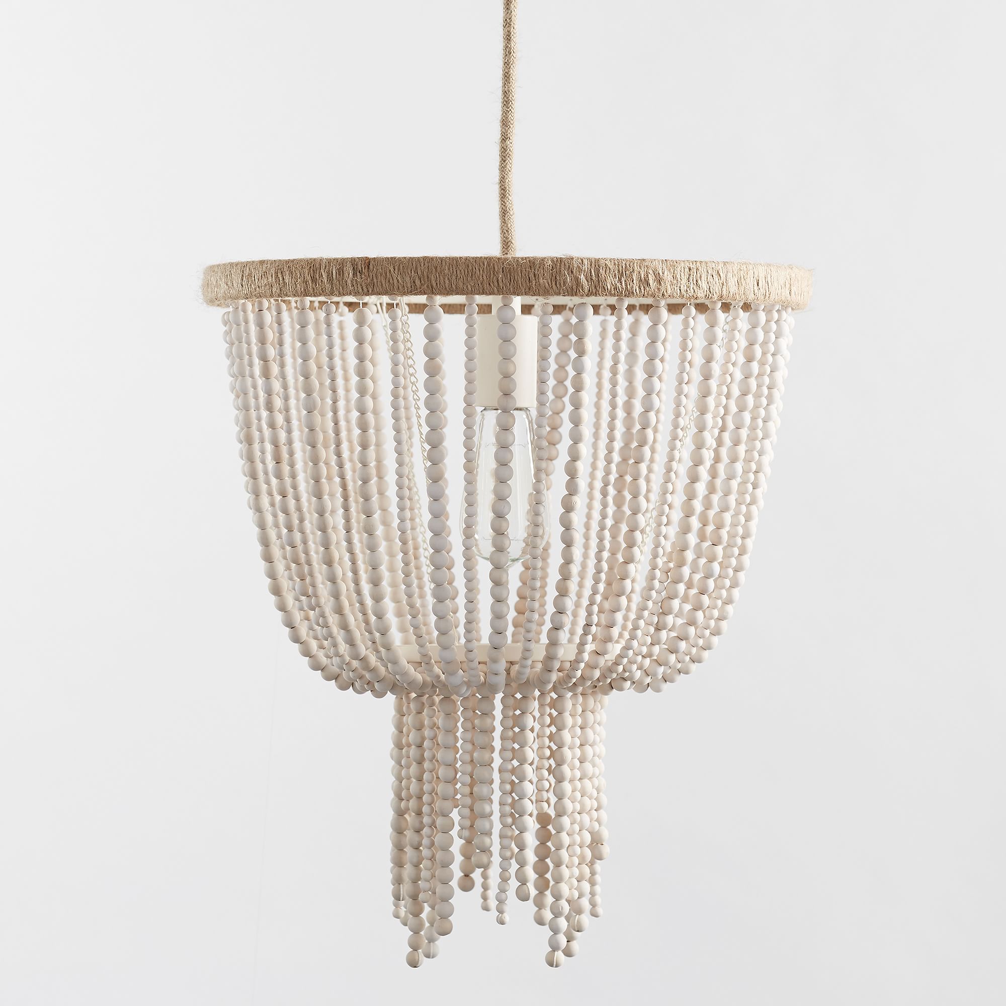 Himinuvyi Modern Beaded Wooden Rope Chandelier - Letslighting
