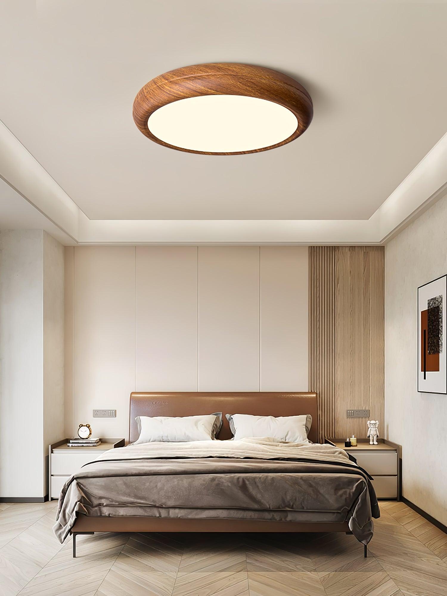 Orbis Wood Wood Grain Round Ceiling  Light