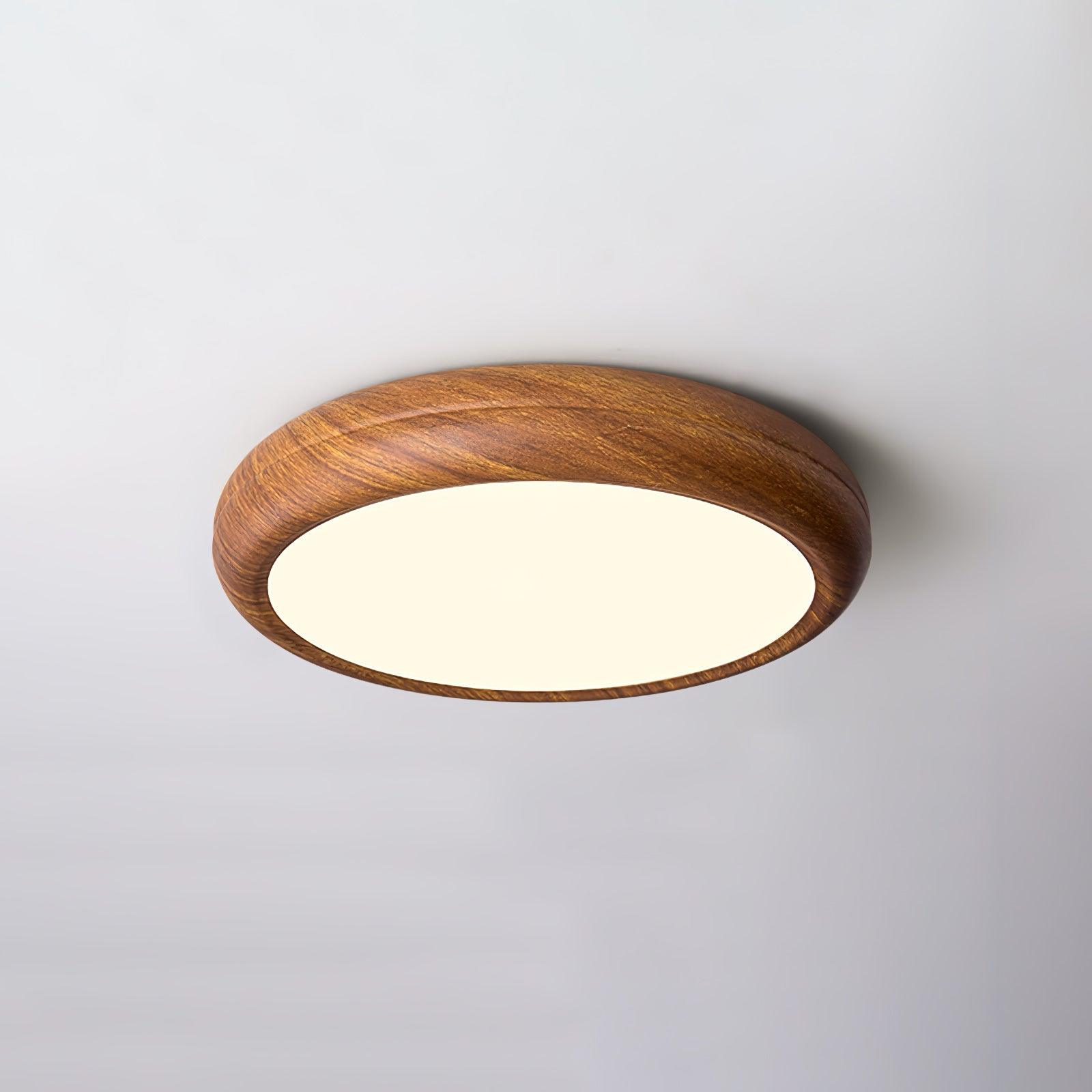 Muto Wood Grain Round  Ceiling Light
