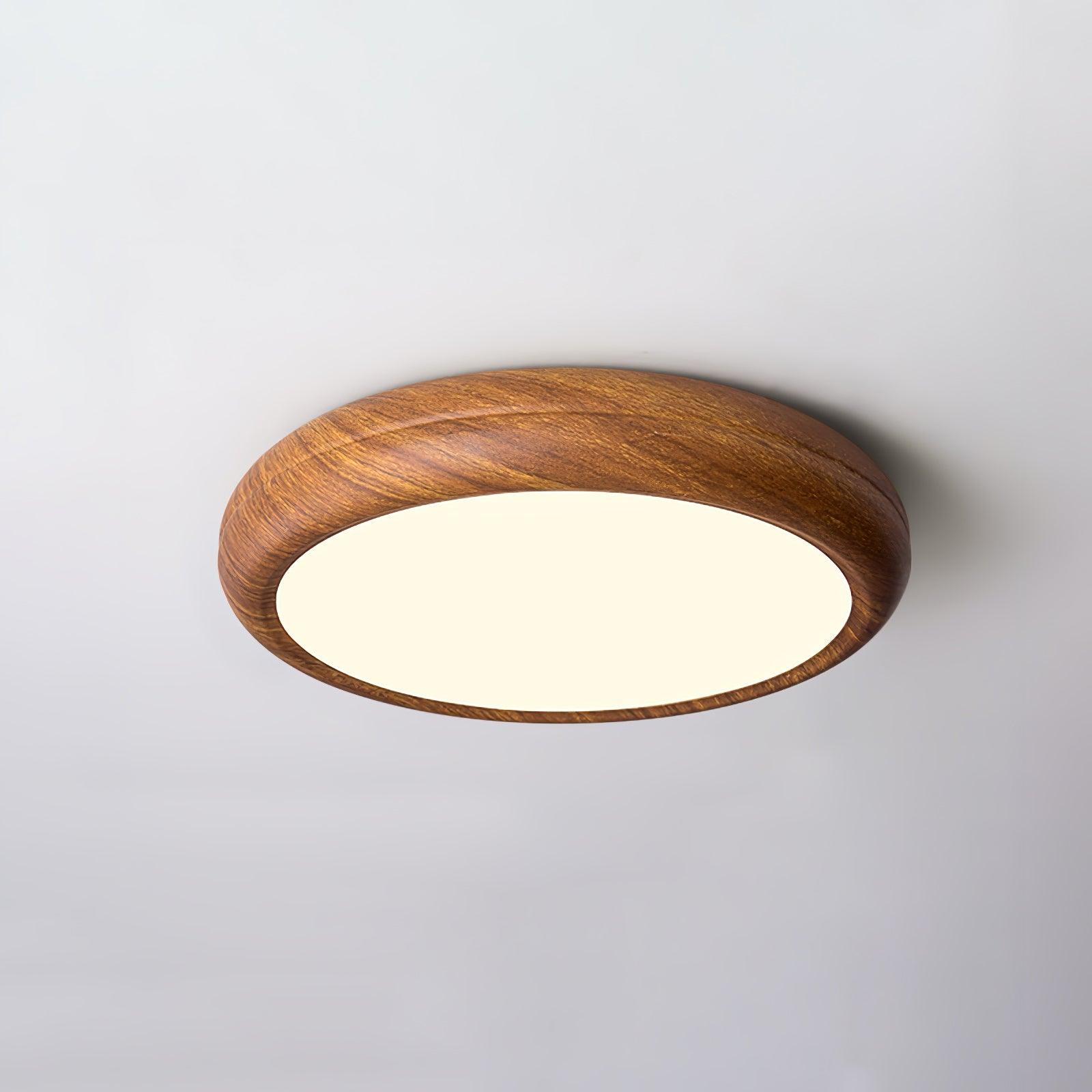 Muto Wood Grain Round  Ceiling Light
