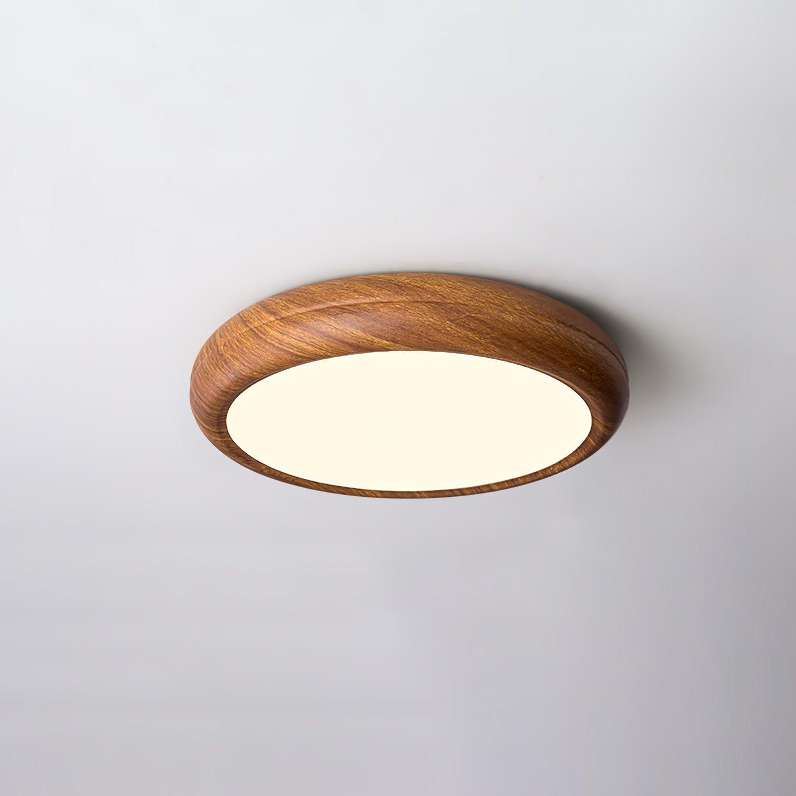 Muto Wood Grain Round  Ceiling Light