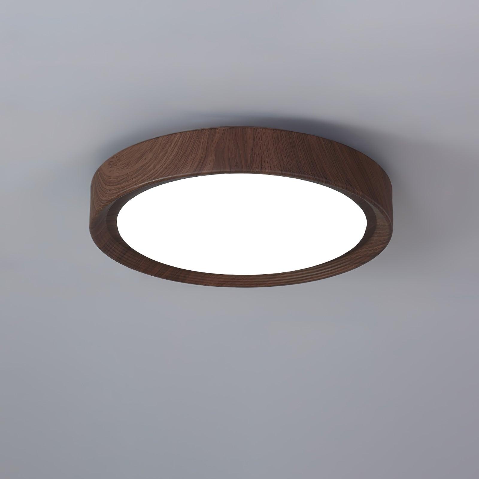 Muto Wood Grain Round  Ceiling Light