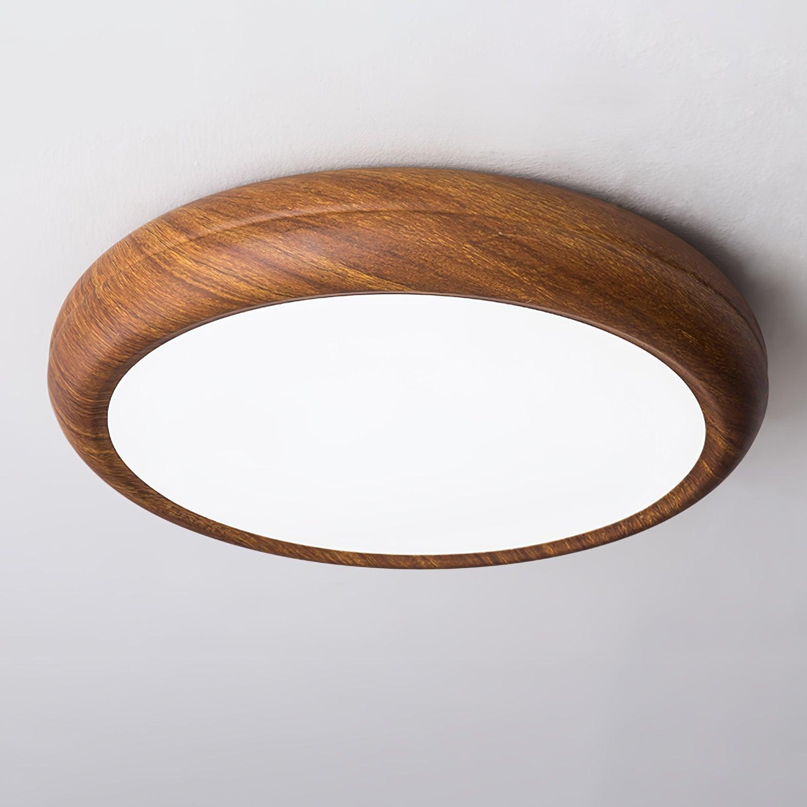 Muto Wood Grain Round  Ceiling Light