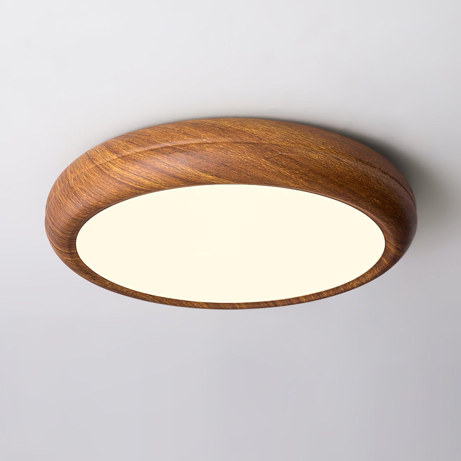 Muto Wood Grain Round  Ceiling Light