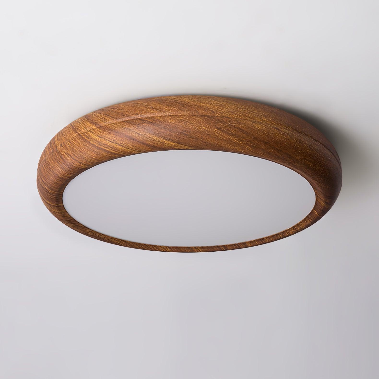 Muto Wood Grain Round  Ceiling Light