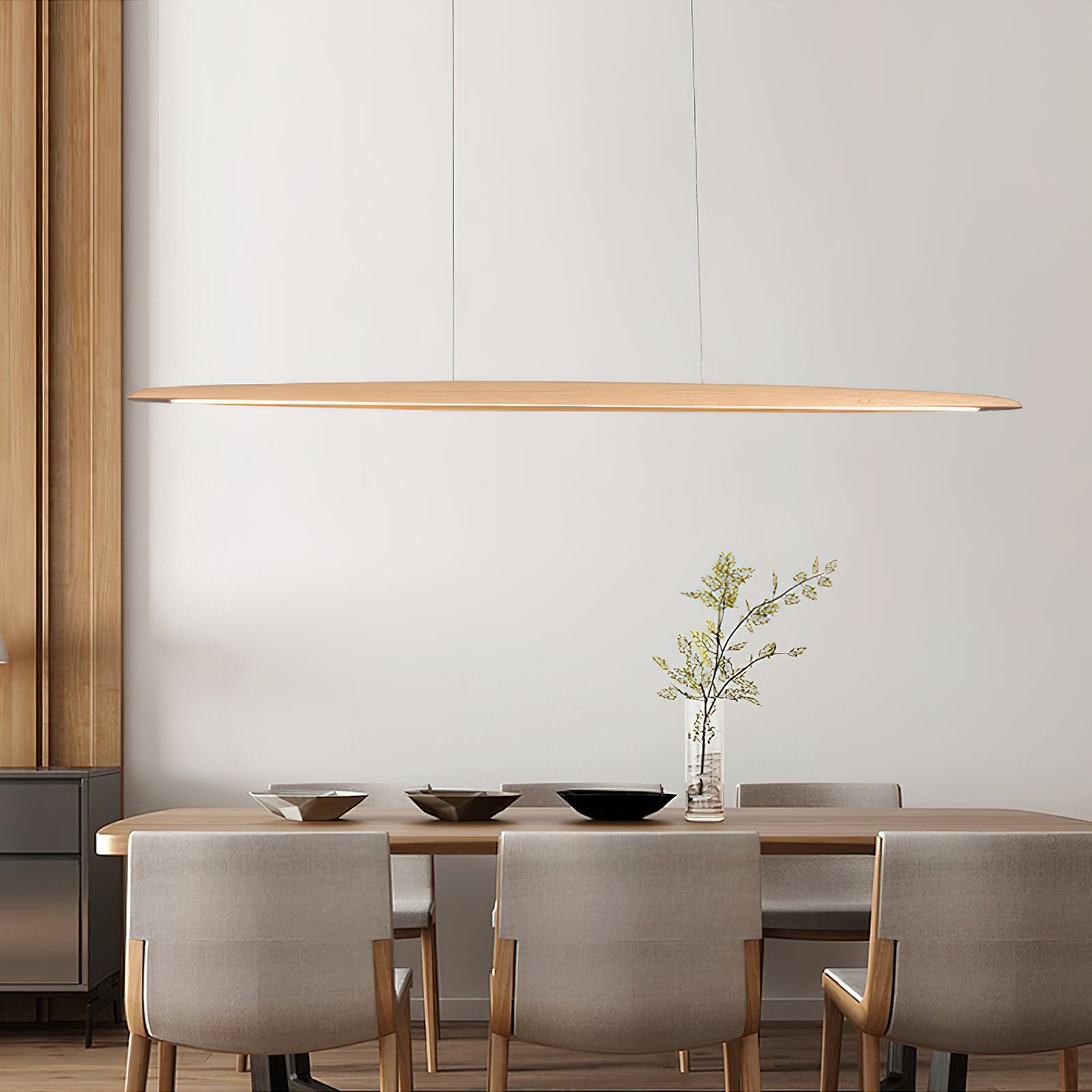 Zing Modern Minimalist Walnut Wood Pendant Lamp - Letslighting