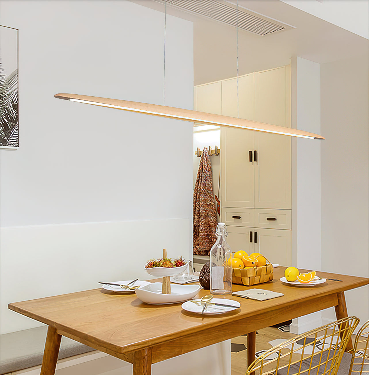 Zing Modern Minimalist Walnut Wood Pendant Lamp - Letslighting
