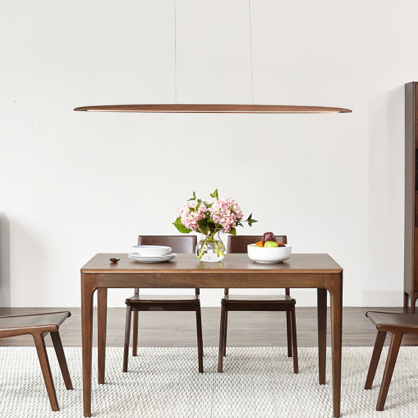 Zing Modern Minimalist Walnut Wood Pendant Lamp - Letslighting