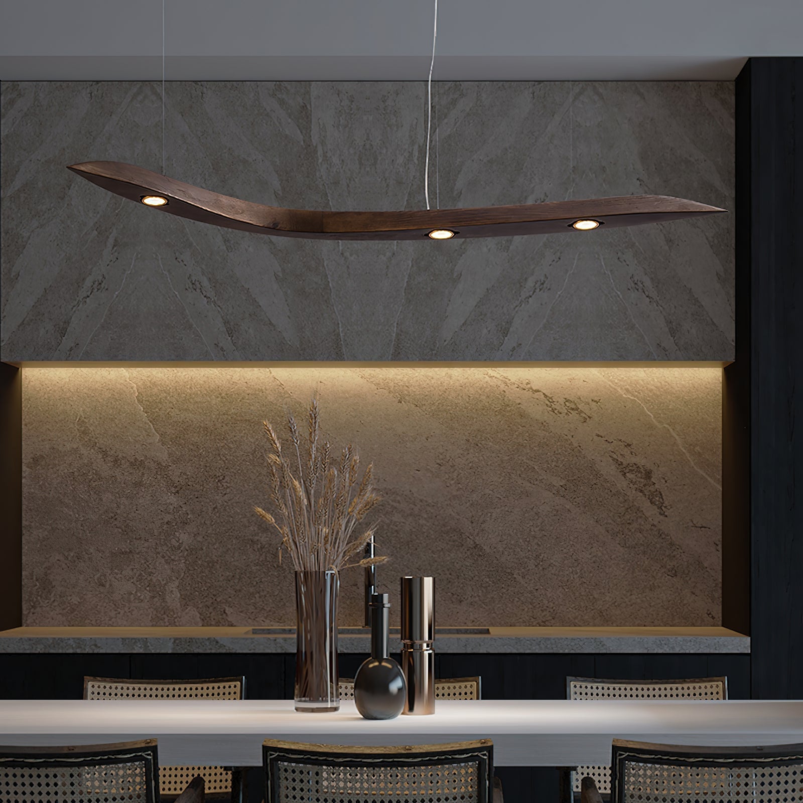 Flow Minimalist Wood Pendant Lamp - Letslighting