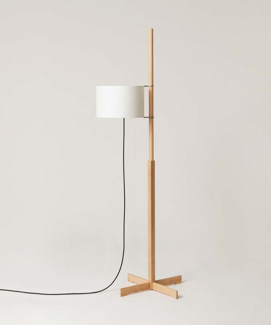 Torna Wood Fabric Floor Lamp - Letslighting