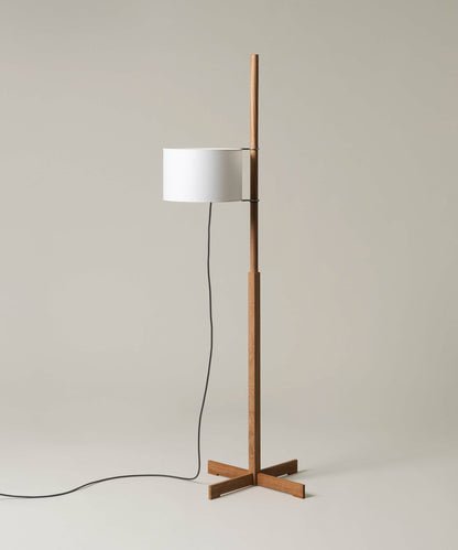 Torna Wood Fabric Floor Lamp - Letslighting