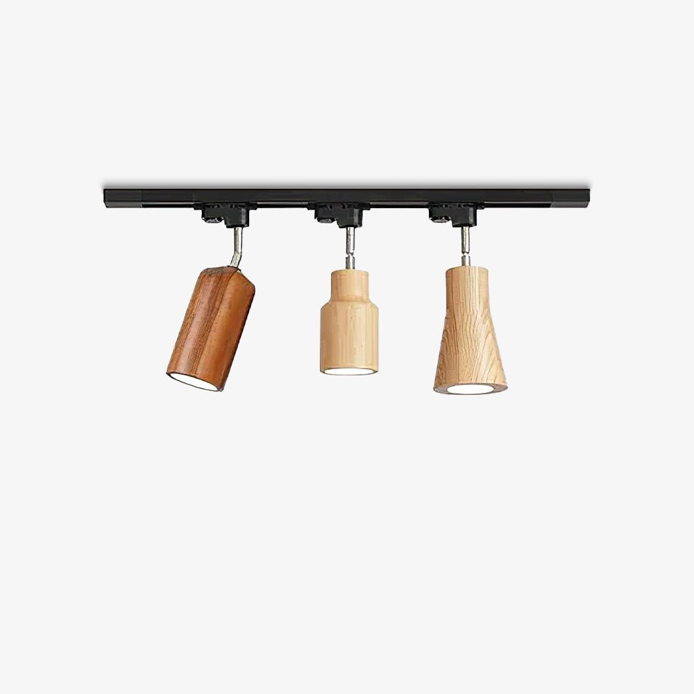 Aim Wood Track Ceiling Light Spotlight - Letslighting