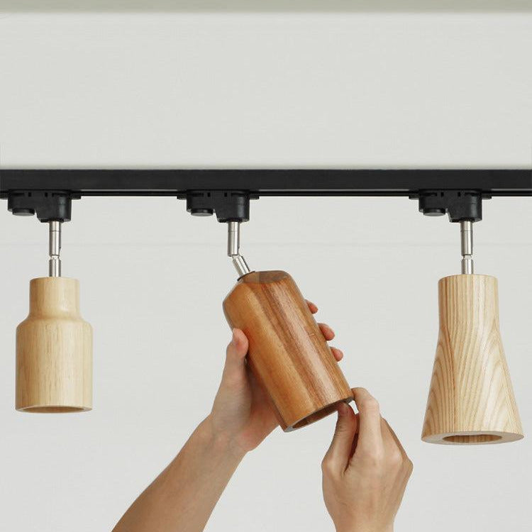 Aim Wood Track Ceiling Light Spotlight - Letslighting