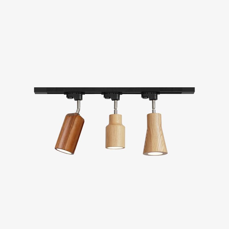 Aim Wood Track Ceiling Light Spotlight - Letslighting