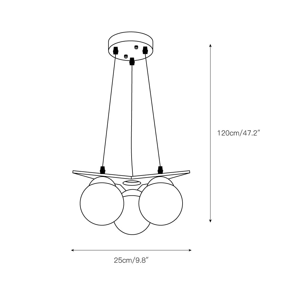 Zothaus Premium Nordic Star Glass Wooden Chandelier - Letslighting
