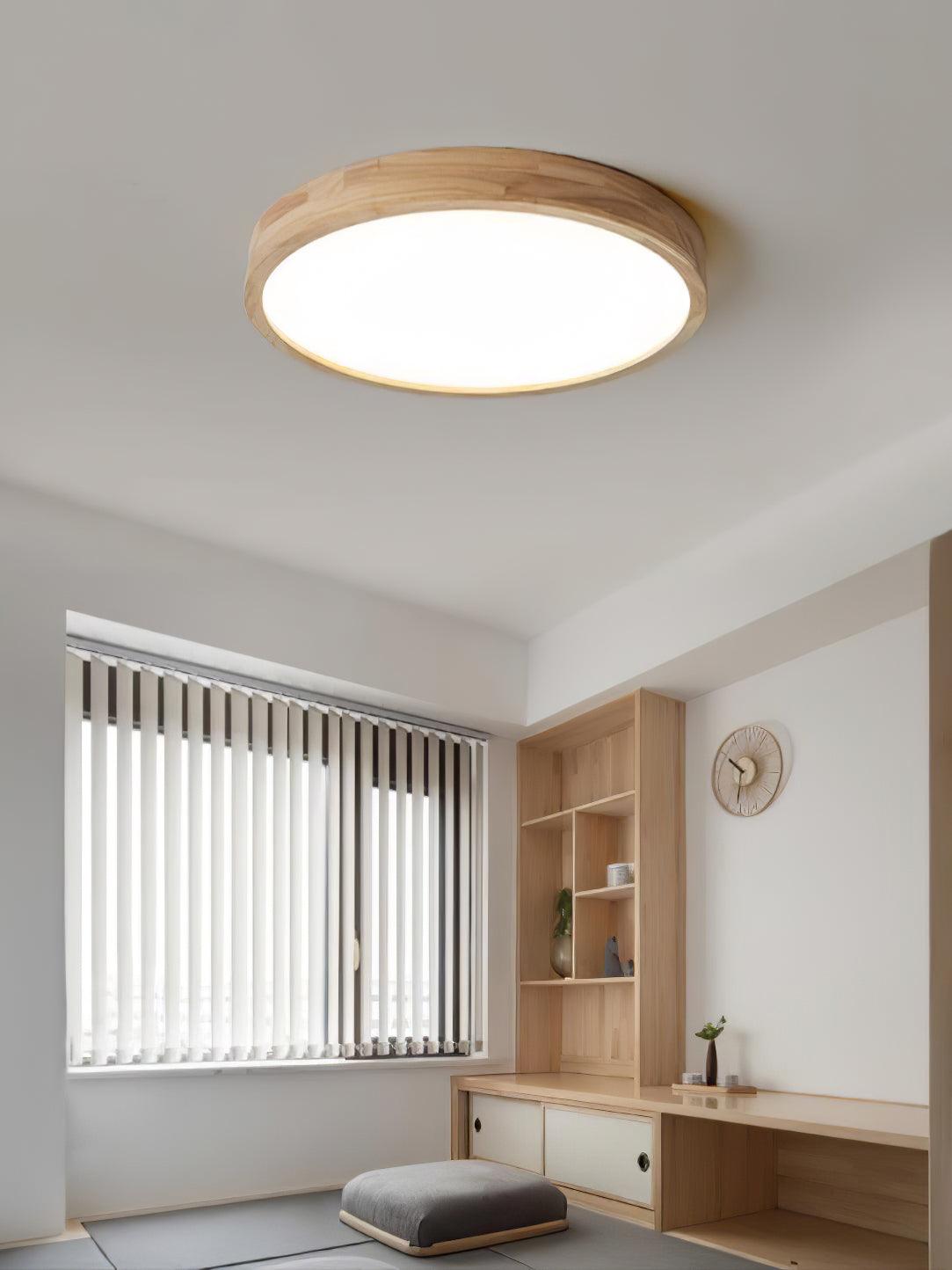 Lustra Ceiling Light Wooden Geometric LED - Letslighting