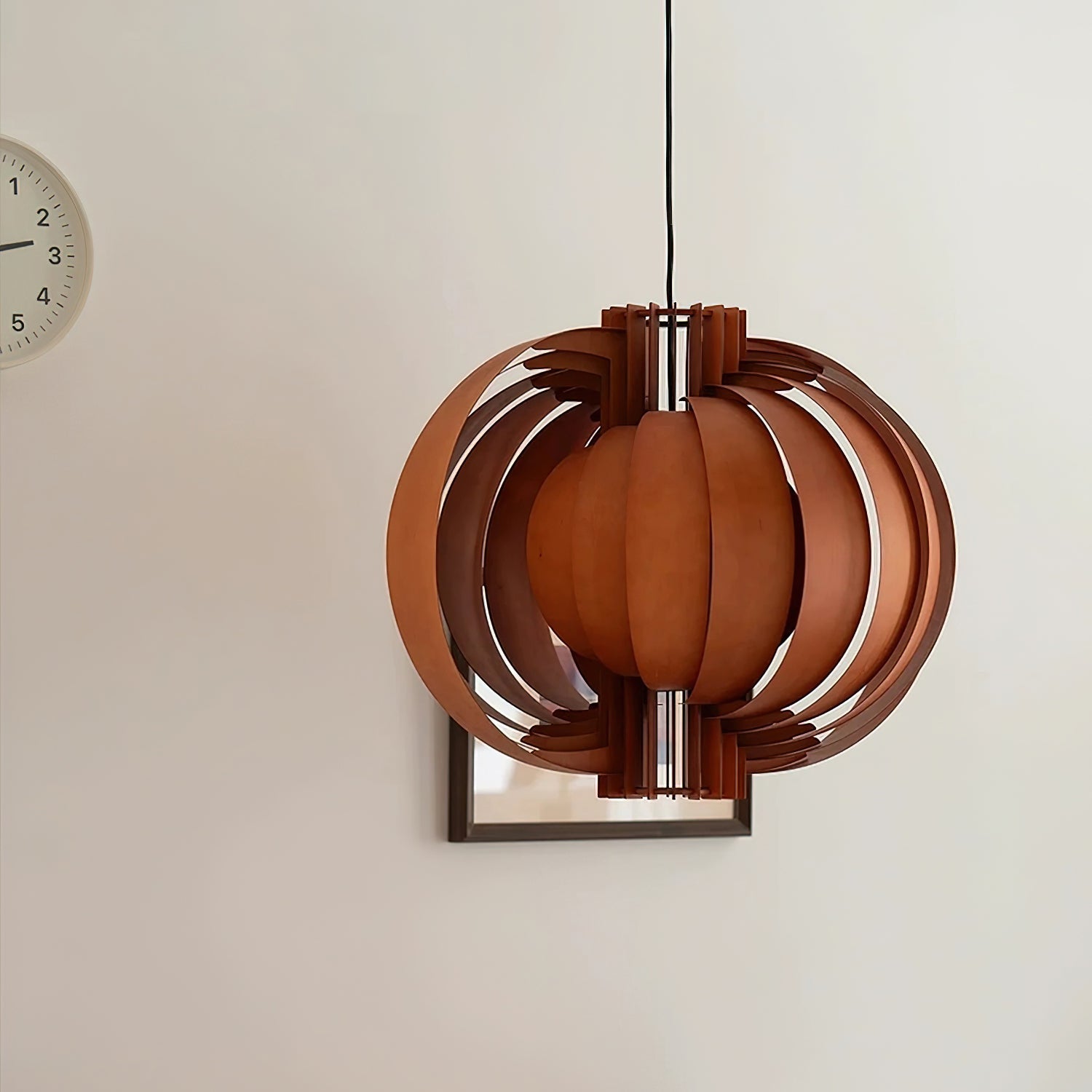 Wooden Lantern Pendant Lamp Layered Organic - Letslighting