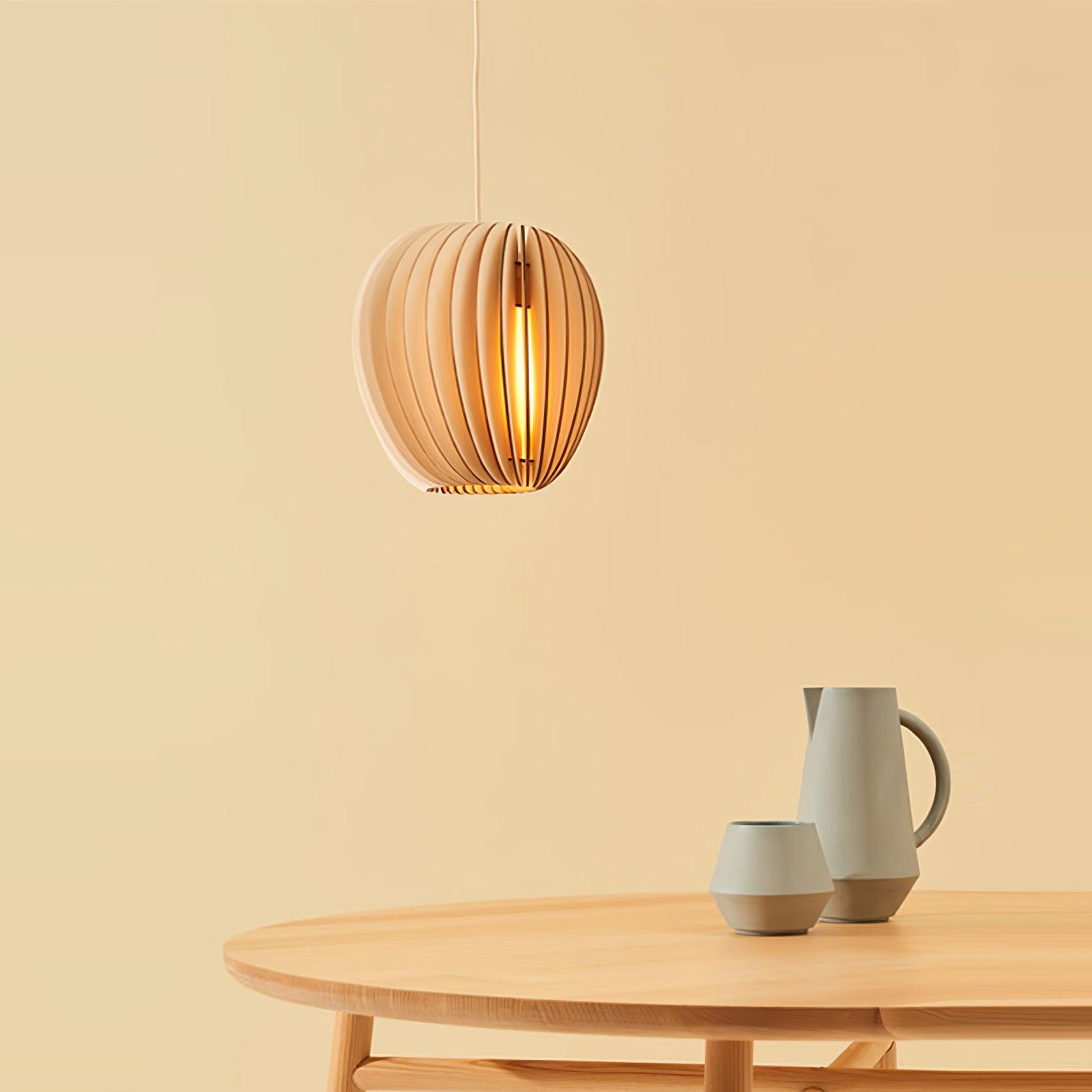 Vovene Elegance Unique Orb Wooden Pendant Lamp - Letslighting