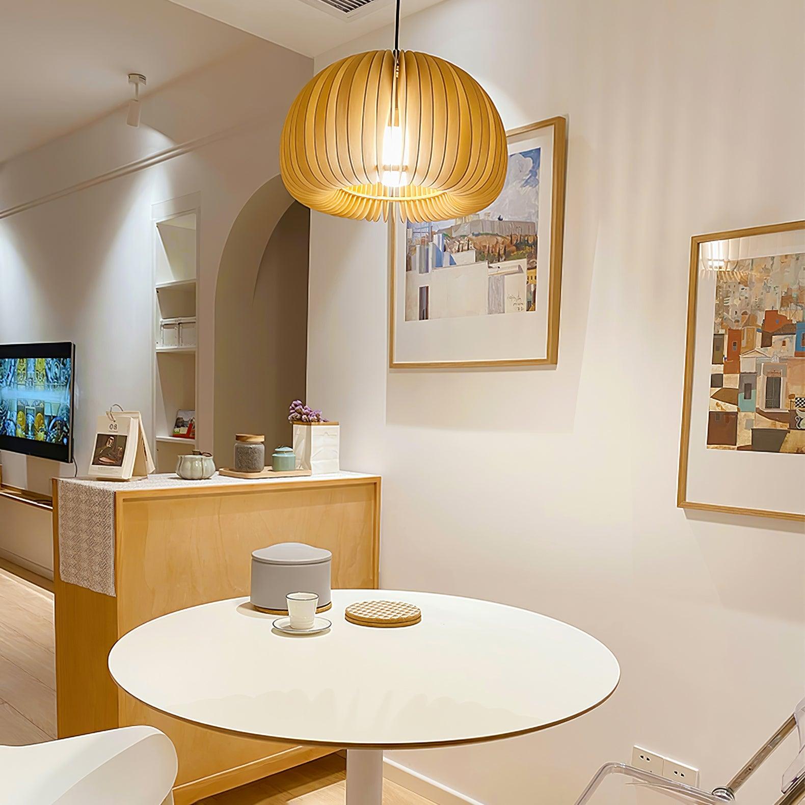 Vovene Elegance Unique Orb Wooden Pendant Lamp - Letslighting