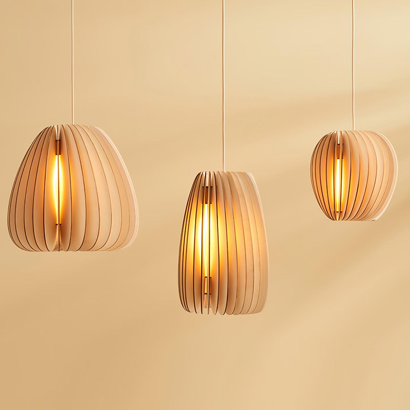 Vovene Elegance Unique Orb Wooden Pendant Lamp - Letslighting
