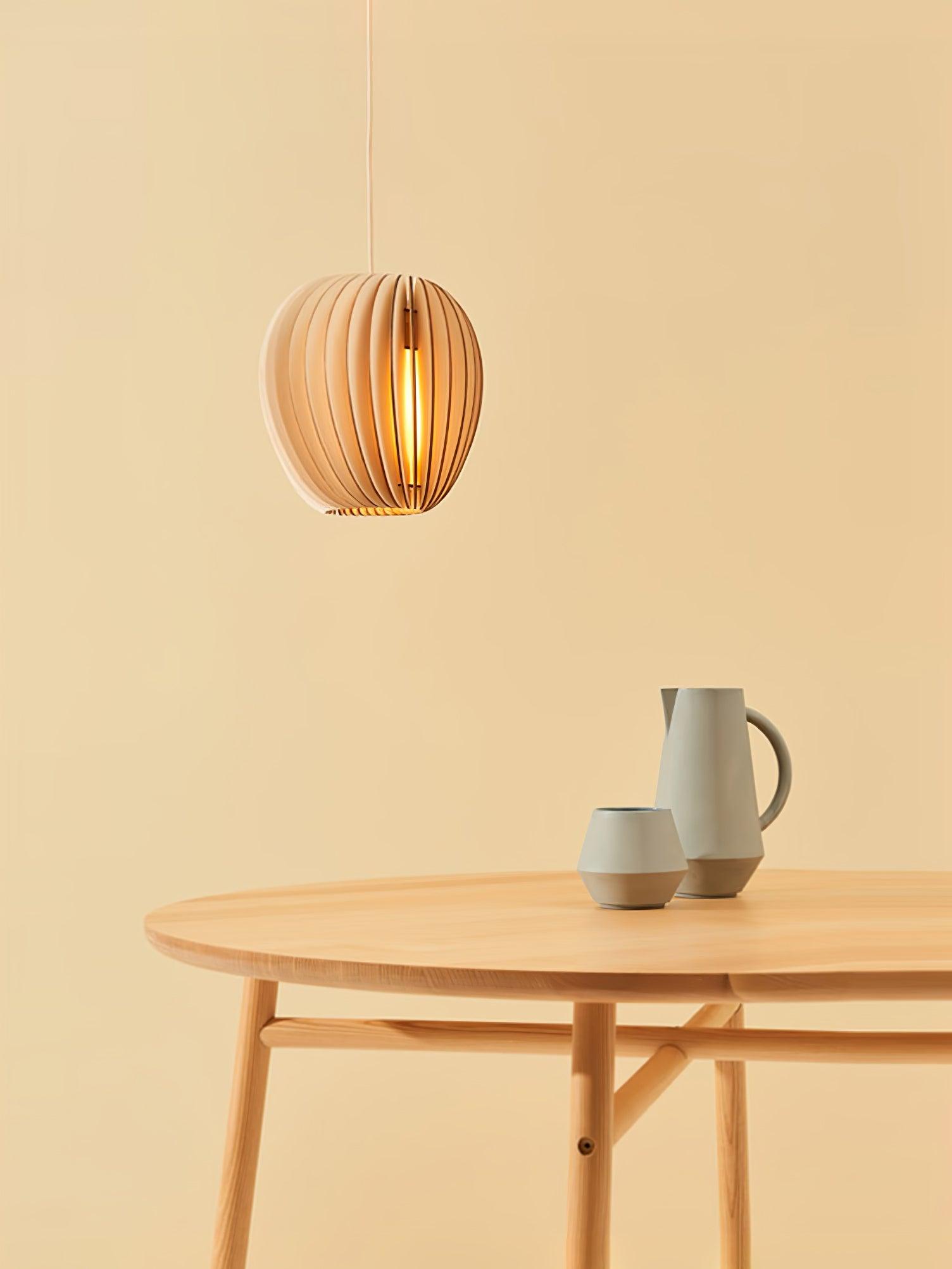 Vovene Elegance Unique Orb Wooden Pendant Lamp - Letslighting